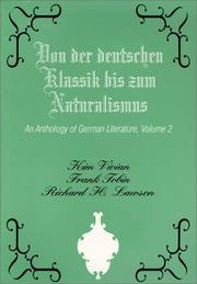 Cover of: An anthology of German literature