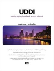 Cover of: UDDI: Building Registry-based Web Services Solutions