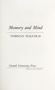 Cover of: Memory and mind | Norman Malcolm