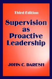 Cover of: Supervision as Proactive Leadership
