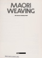 Cover of: Maori weaving with Erenora Puketapu-Hetet.