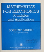 Cover of: Mathematics for electronics by Forrest L. Barker