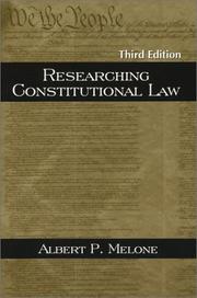 Cover of: Researching Constitutional Law