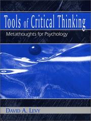 Cover of: Tools of Critical Thinking: Metathoughts for Psychology