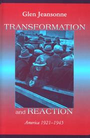 Cover of: Transformation and Reaction: America, 1921-1945