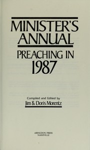 Cover of: Minister's Annual Preaching in 1987 by 