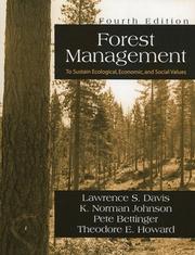 Cover of: Forest Management: To Sustain Ecological, Economic, and Social Values