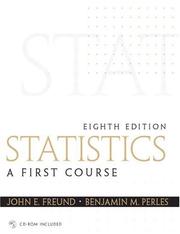 Cover of: Statistics: A First Course (8th Edition)