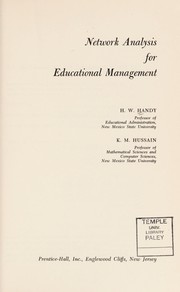 Cover of: Network analysis for educational management by H. W. Handy