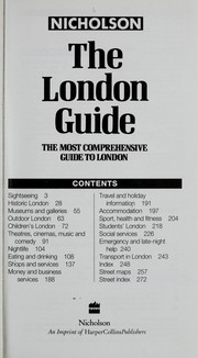 Cover of: Nicholson London Guide | Juliet Gregor