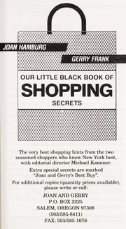 Cover of: Our Little Black Book of Shopping Secrets