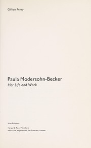 Cover of: Paula Modersohn-Becker by Gillian Perry