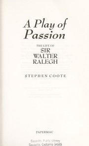 Cover of: A Play of Passion by Stephen Coote