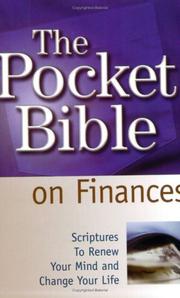 Cover of: The Pocket Bible on Finances: Scriptures to Renew Your Mind and Change Your Life (Pocket Bible)