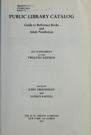 Cover of: Public library catalog : guide to reference books and adult nonfiction by Juliette Yaakov