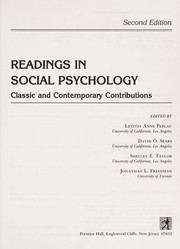 Cover of: Readings in social psychology: classic and contemporary contributions