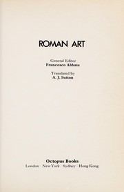 Cover of: Roman art | 