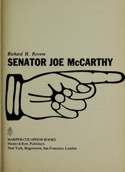 Cover of: Senator Joe McCarthy