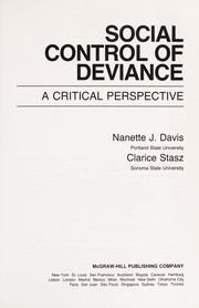 Cover of: Social control of deviance: a critical perspective