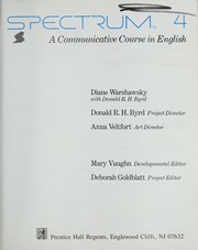 Cover of: Spectrum 4: A Communicative Course in English : Textbook/20139