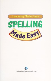 Cover of: Spelling made easy by Lynne Blanton