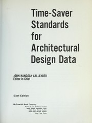 Cover of: Time-saver standards for architectural design data by John Hancock Callender, editor-in-chief.