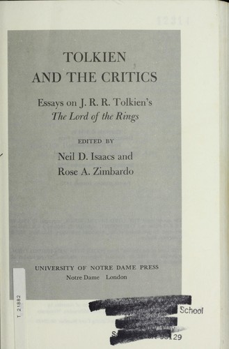 J.R.R. Tolkien Essays (Examples)
