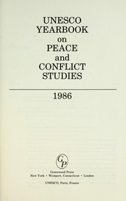 Cover of: UNESCO yearbook on peace and conflict studies, 1986. | 