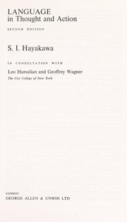 Cover of: Language in thought and action by S. I. Hayakawa
