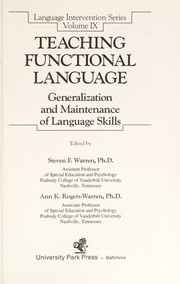 Cover of: Teaching functional language | 