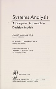 Systems analysis by Claude McMillan