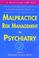 Cover of: Malpractice risk management in psychiatry