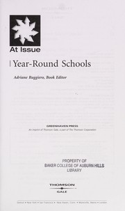 Cover of: Year-Round Schools (At Issue Series)