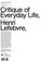 Cover of: Critique of Everyday Life