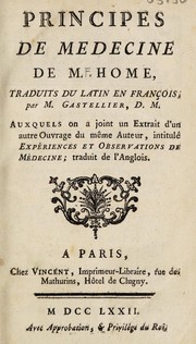 Cover of: Principes de médecine ...