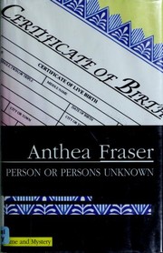 Cover of: Person or Persons Unknown (Rona Parish Mysteries)