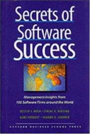 Cover of: Secrets of software success