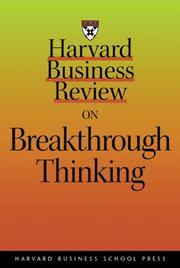 Cover of: Harvard Business Review on Breakthrough Thinking