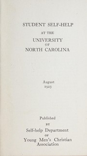 Cover of: Student self-help at the University of North Carolina