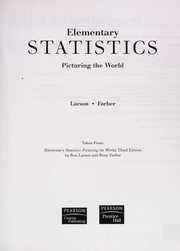 Cover of: Elementary statistics | Ron Larson