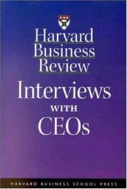 Cover of: Harvard Business Review: Interviews with CEOs