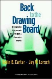 Cover of: Back to the Drawing Board by Colin B. Carter, Jay William Lorsch