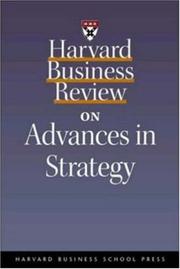Cover of: Harvard Business Review on Advances in Strategy