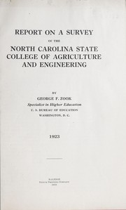Cover of: Report on a survey of the North Carolina State College of Agriculture and Engineering