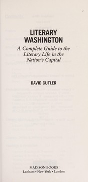 Literary Washington by David Cutler