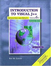 Cover of: Introduction to Visual J++, Version 6.0 (2nd Edition) | Roy W. Goody