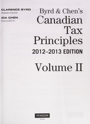 Cover of: Byrd & Chen's Canadian tax principles