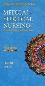 Clinical handbook for medical-surgical nursing by Priscilla LeMone, Karen M. Burke