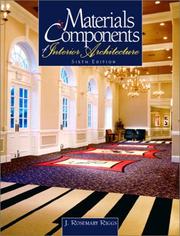 Cover of: Materials and Components of Interior Architecture (6th Edition) by J. Rosemary Riggs