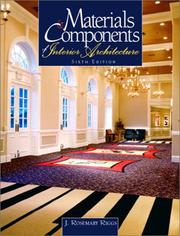Cover of: Materials and Components of Interior Architecture (6th Edition) by J. Rosemary Riggs, J. Rosemary Riggs